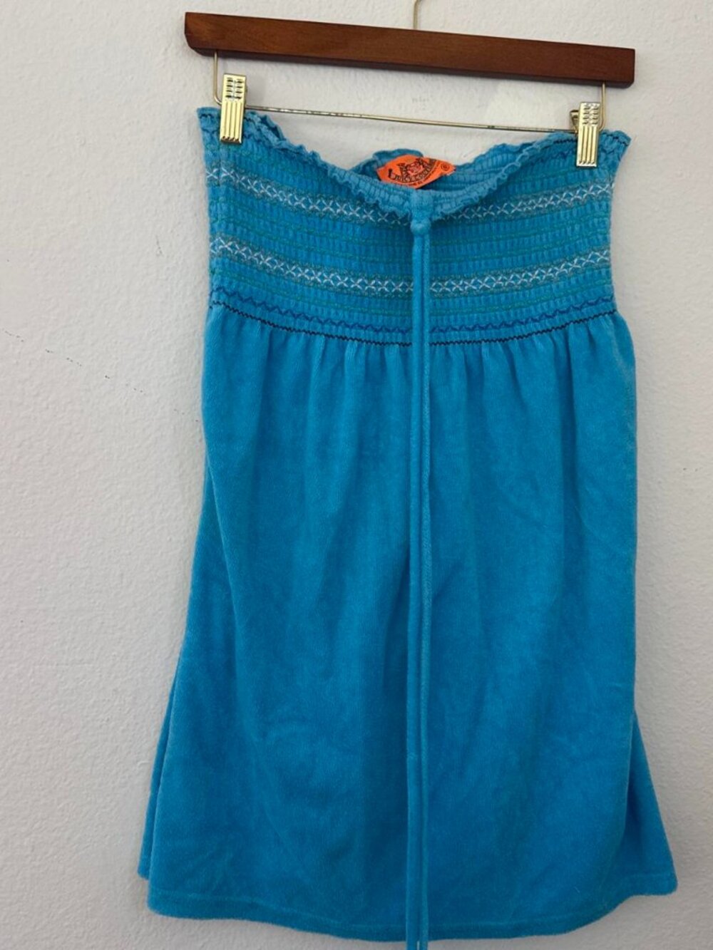 Juicy Couture blue mini dress with tie back